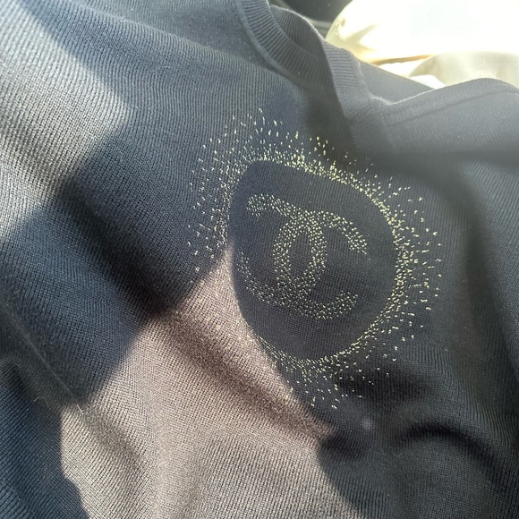 New! Auth CHANEL wool/cotton  sweater sz S - Picture 5 of 11